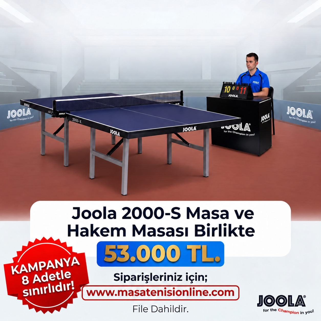 JOOLA 2000-S MASA + HAKEM MASASI